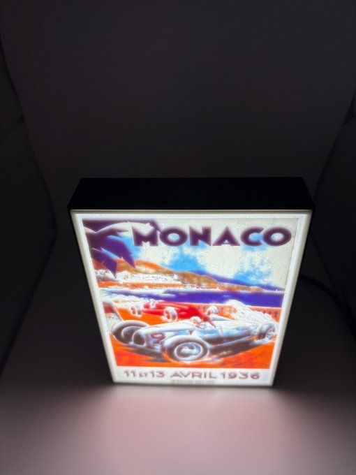 Veilleuse lithophane Monaco 1936 rétro avec LED USB-C