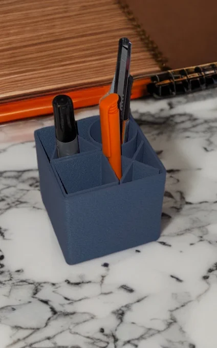 Organisateur de bureau cubique en PLA imprimé en 3D – 9 cm