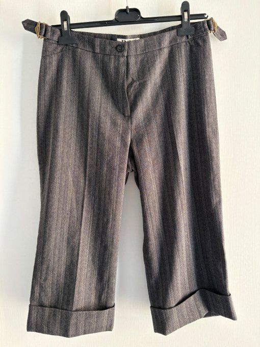 Pantacourt gris fonce à chevrons D.T.C Collection taille 40