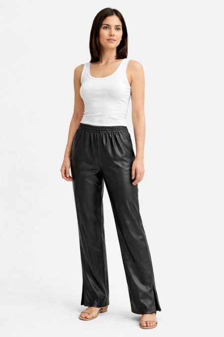 pantalon noir effet cuir à fentes Weightless taille M