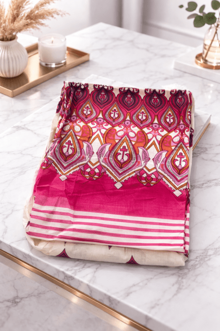 Pantalon fluide imprimé, taille haute à nouer, coloris au choix