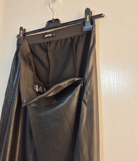 Pantalon simili cuir fendu femme Weightless Laura - Noir, Taille M