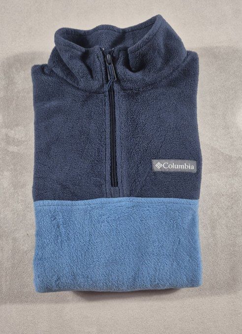 Polaire Columbia Steens Mountain demi-zip homme bleu bicolore S