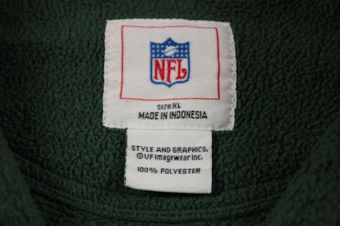 Polaire vintage NFL Green Bay Packers verte XL – 1/4 zip