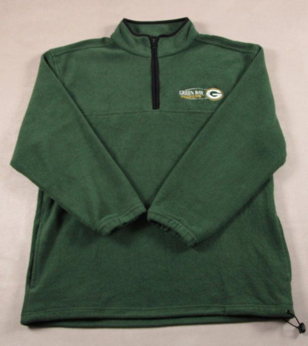 Polaire vintage NFL Green Bay Packers verte XL – 1/4 zip