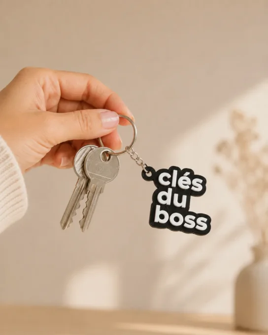 Porte-clés personnalisé impression 3D avec texte
