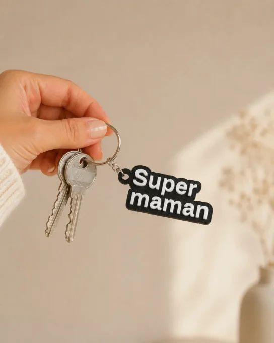 Porte-clés personnalisé impression 3D avec texte