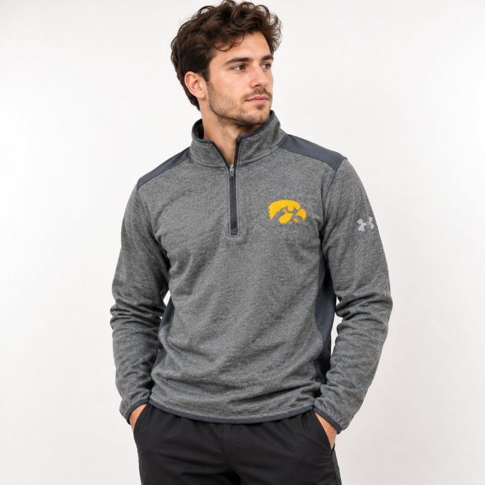 Polaire Under Armour Iowa Hawkeyes grise taille L vue de face