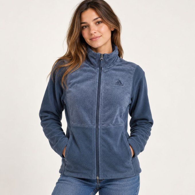 Veste polaire Adidas Outdoor femme S (38) bleu gris zippée