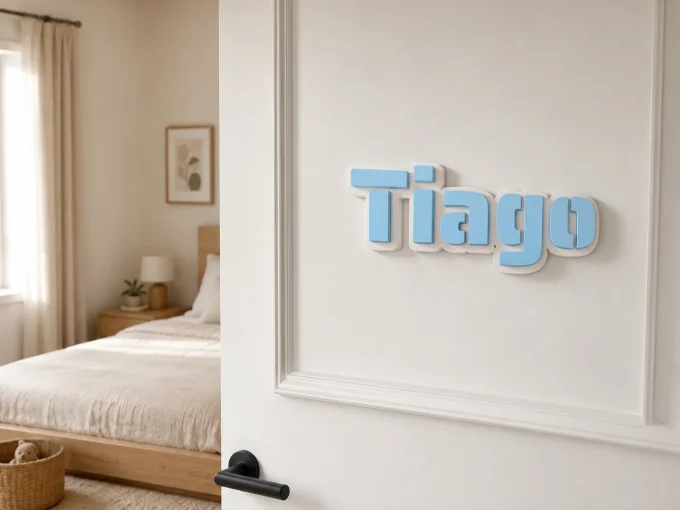 Prénom 3D personnalisé à coller – décoration porte ou chambre