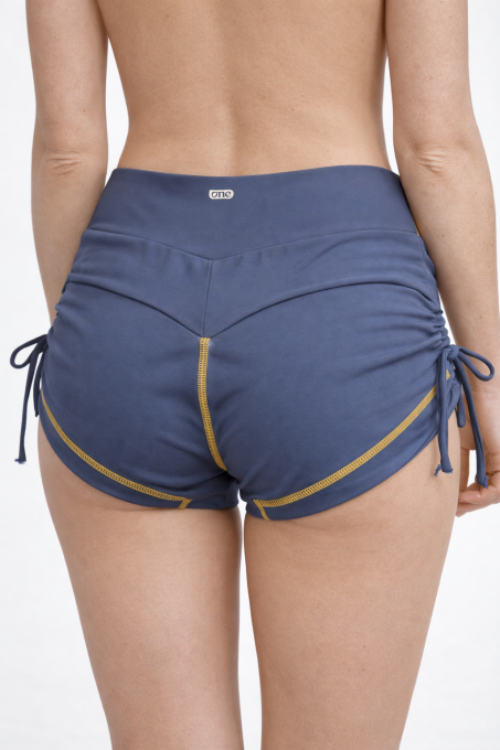 Short femme Musesonly One bleu taille XS vue arrière à plat