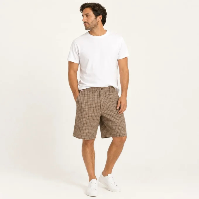 Short Levi’s Tab Twills homme à carreaux beige et marron taille W32