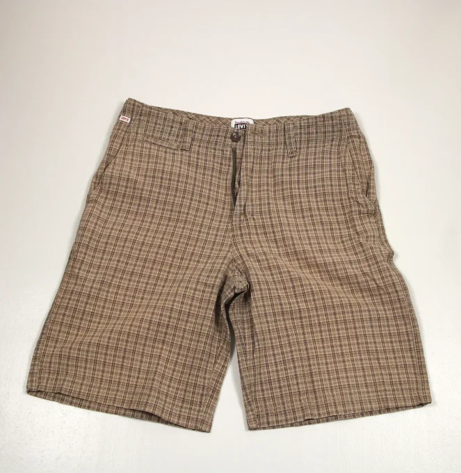 Short Levi’s Tab Twills à carreaux beige W32 coton