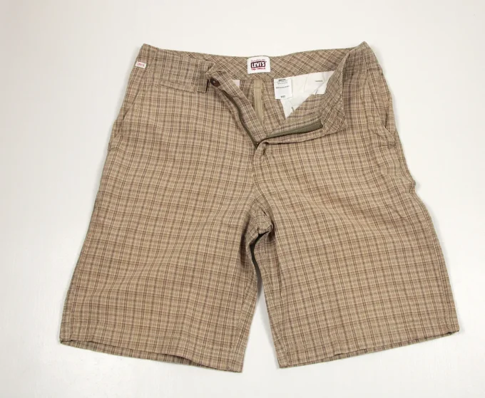 Short Levi’s Tab Twills à carreaux beige W32 coton