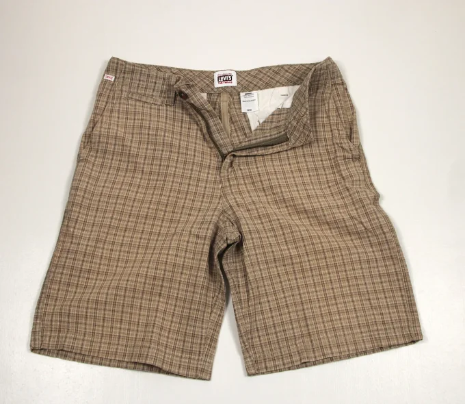 Short Levi’s Tab Twills à carreaux beige W32 coton
