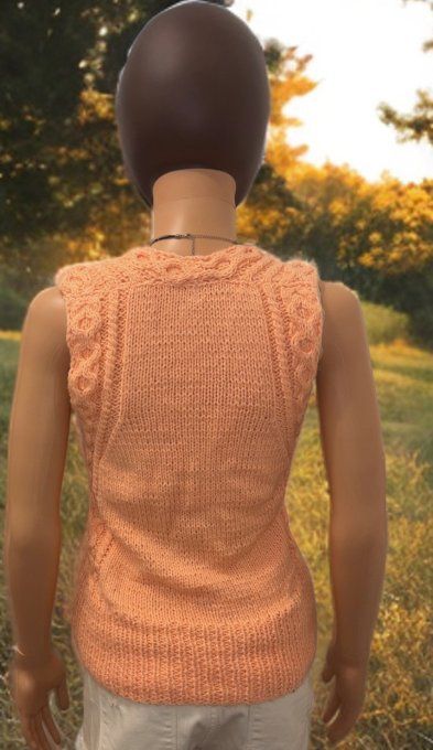 Débardeur Au Tricot Sans Manches