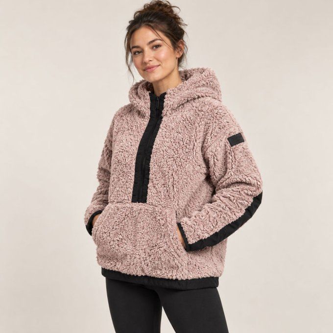Polaire sherpa femme Calvin Klein Performance rose poudré – XS