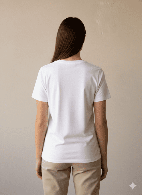 T-shirt blanc imprimé cartoon – confort stretch & style pop