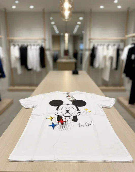 T-shirt femme blanc Very Ouest à imprimé cartoon
