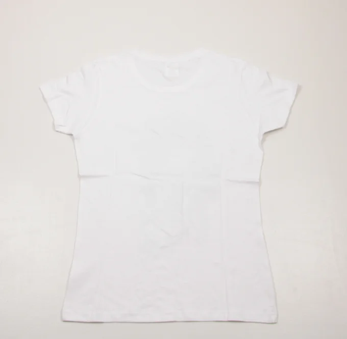 T-shirt femme blanc imprimé princesse tatouée 100 % coton