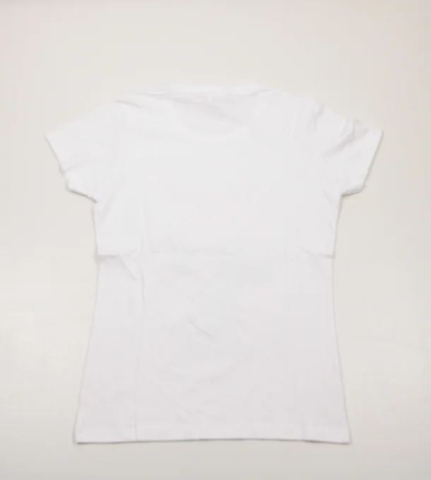 T-shirt femme blanc Very Ouest 100 % coton motif cute girl
