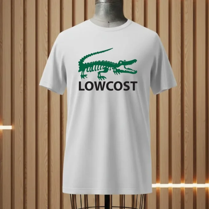 T-shirt homme blanc Very Ouest motif Lowcost