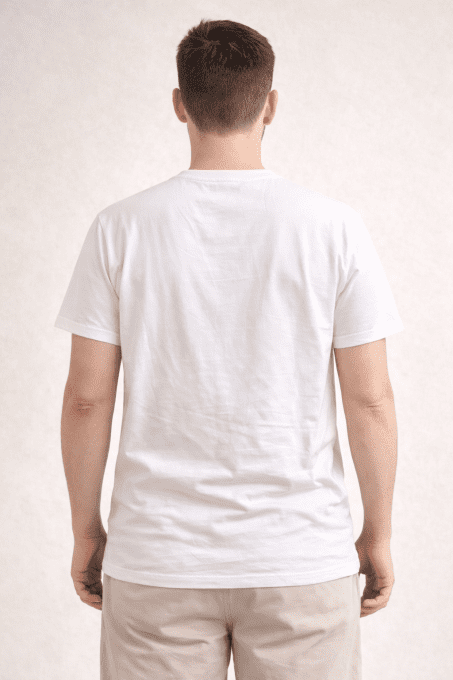 T-shirt blanc imprimé Very Ouest – pop culture 