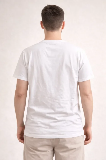 T-shirt blanc Very Ouest à imprimé pop culture – 95 % coton