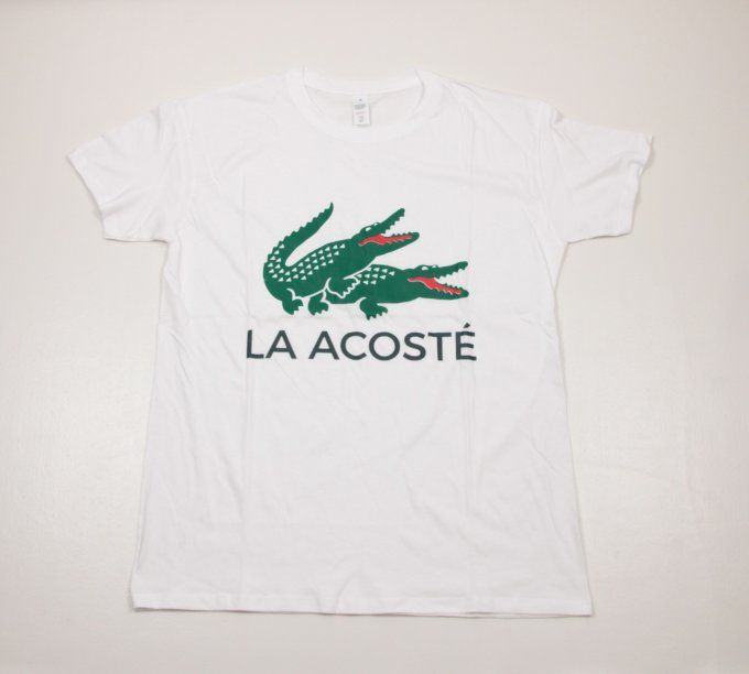 T-shirt blanc humour crocodiles Very Ouest 100 % coton