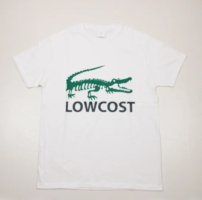 T-shirt homme blanc Very Ouest motif Lowcost 100 % coton