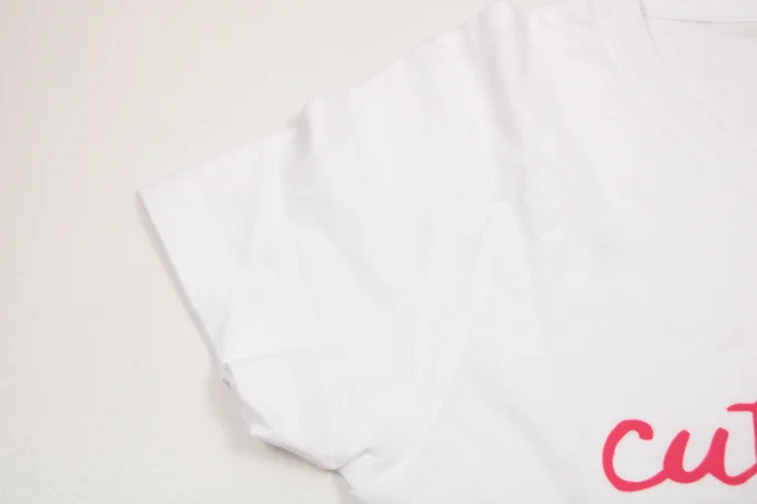 T-shirt femme blanc Very Ouest 100 % coton motif cute girl