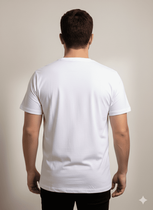 T-shirt blanc Very Ouest, portrait graphique et confort stretch