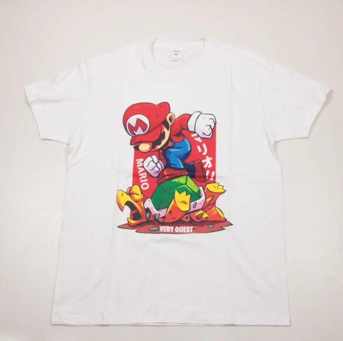 T-shirt homme blanc Very Ouest motif gaming rétro 100 % coton