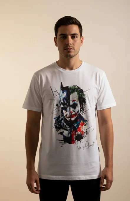 T-shirt blanc Very Ouest à portrait graphique – 95 % coton