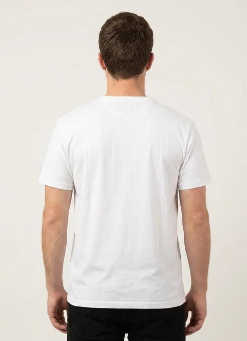 T-shirt homme blanc Very Ouest motif gaming rétro 100 % coton