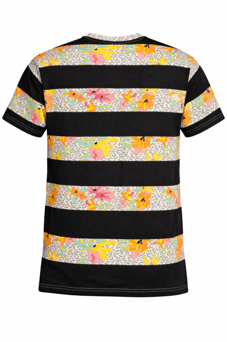 T-shirt imprimé rayé Straight Faded taille M