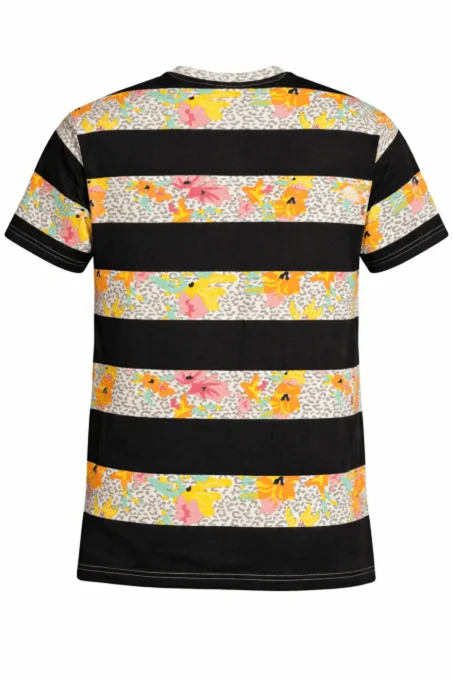 T-shirt imprimé rayé Straight Faded taille M