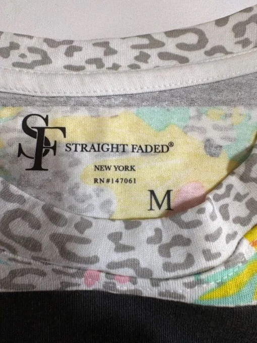 T-shirt imprimé rayé Straight Faded taille M