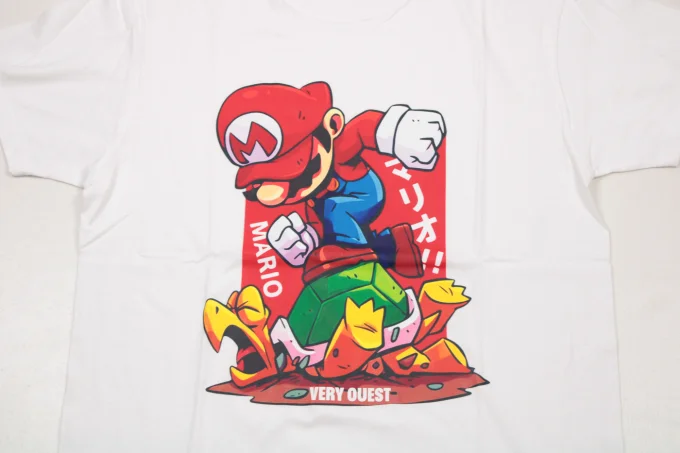 T-shirt homme blanc Very Ouest motif gaming rétro 100 % coton