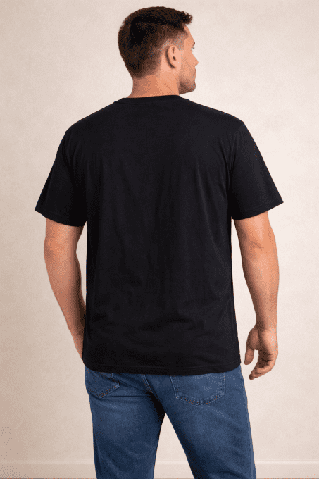 T-shirt col rond Black Bunny imprimé comics Noir