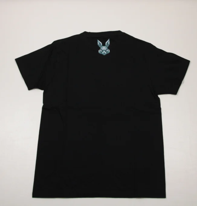 T-shirt homme noir Black Bunny lapin robot coton