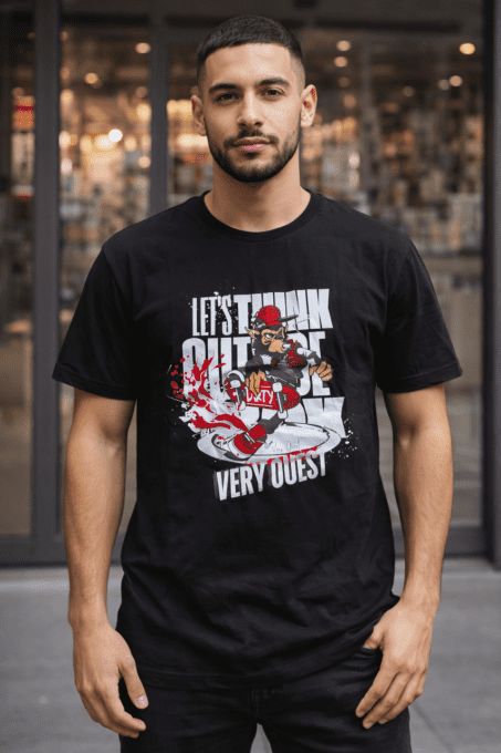 T-shirt noir imprimé Very Ouest – impact graphique & look urbain