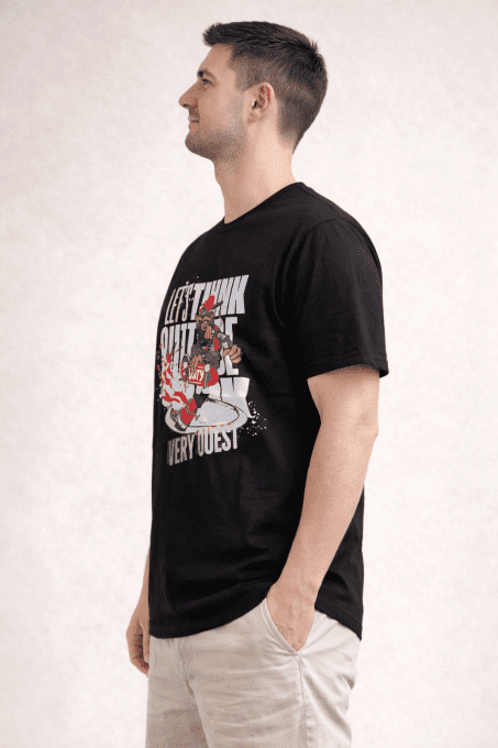 T-shirt noir imprimé Very Ouest – impact graphique & look urbain