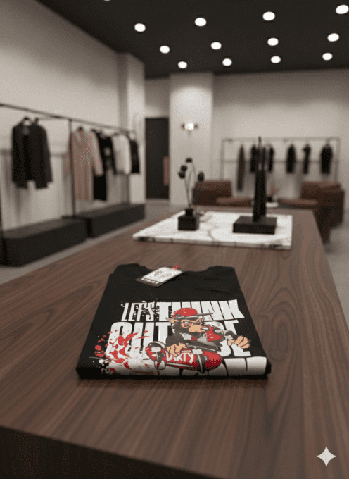 T-shirt noir imprimé Very Ouest – impact graphique & look urbain