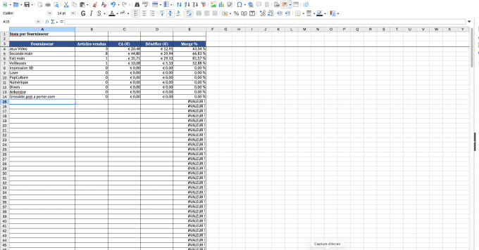 Pack Auto-Entrepreneur : Tarification + Stock & Ventes (XLSX)