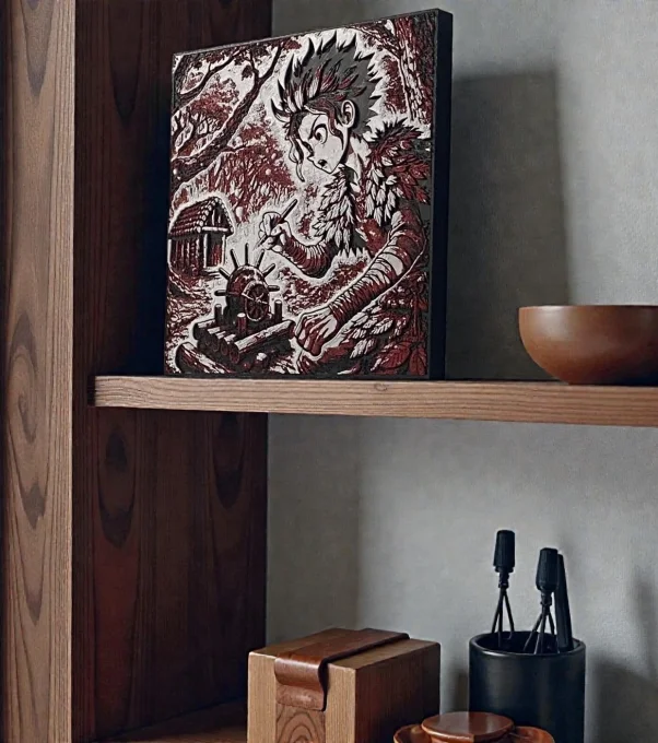 Tableau décoratif HueForge en PLA imprimé en 3D multicouche