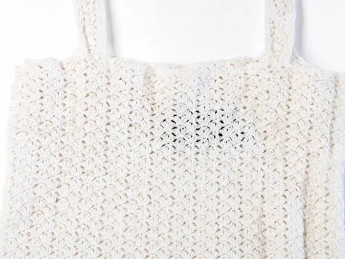 Débardeur femme écru en maille ajourée effet crochet – 100 % coton – S/36