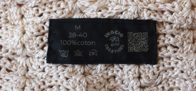 Top dos nu crochet beige Inacio Creations M 38-40
