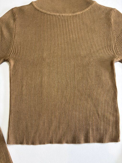 Pull court côtelé camel Ardene XS