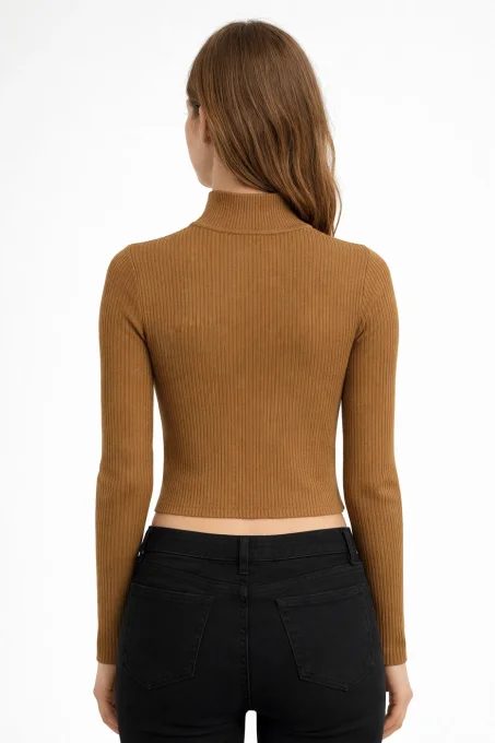 Pull court côtelé camel Ardene XS